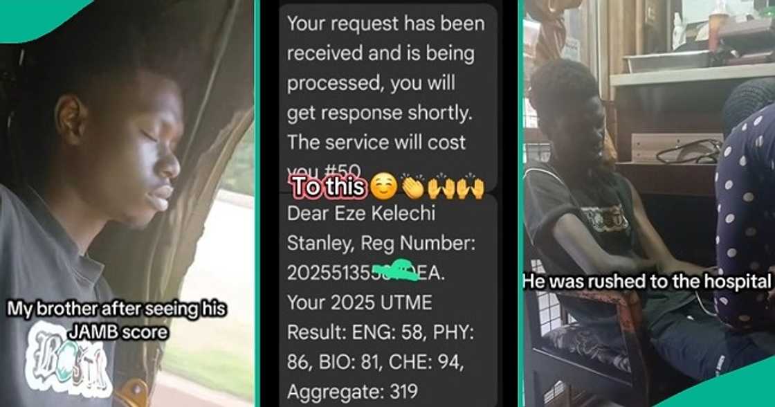 New 2025 UTME result of boy who was rushed to hospital after seeing first score trends online.
