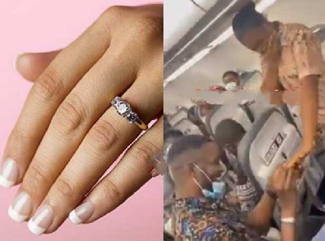 Man proposes to his girlfriend on board a Lagos-bound plane Man proposes to his girlfriend on board a Lagos-bound plane