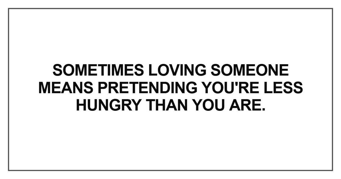 Sometimes loving someone