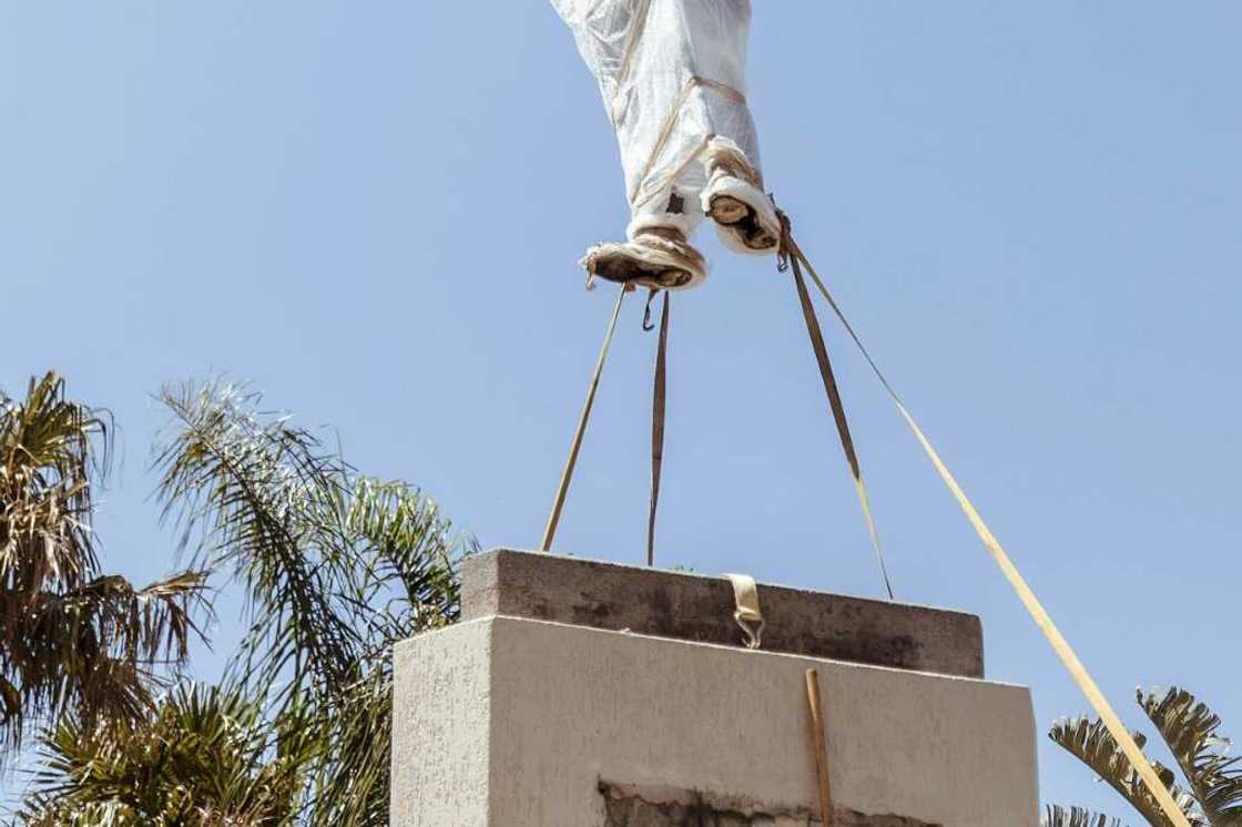 The monument commemorated Curt von Francois, a German army commissioner who has been credited with founding Windhoek