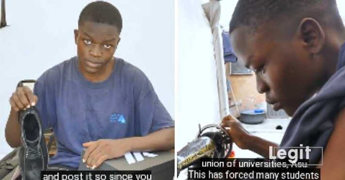 ASUU Strike, 22-year-old shoemaker, UNILAG, blessing in disguise ASUU Strike, 22-year-old shoemaker, UNILAG, blessing in disguise