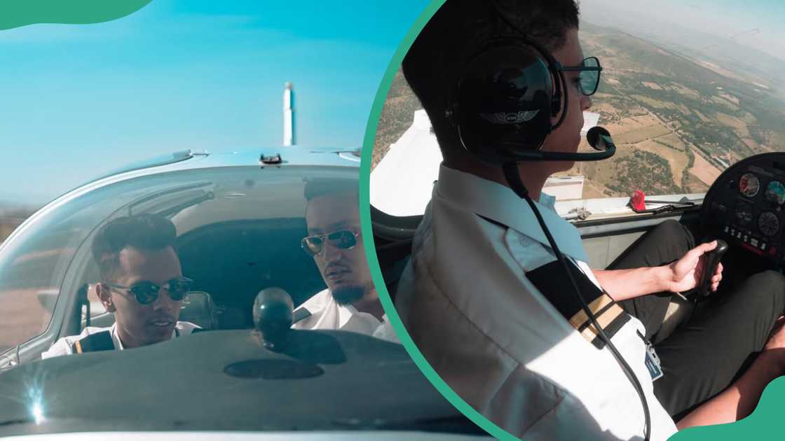 Aeroconsult student and flight instructor in the cockpit Aeroconsult student and flight instructor in the cockpit