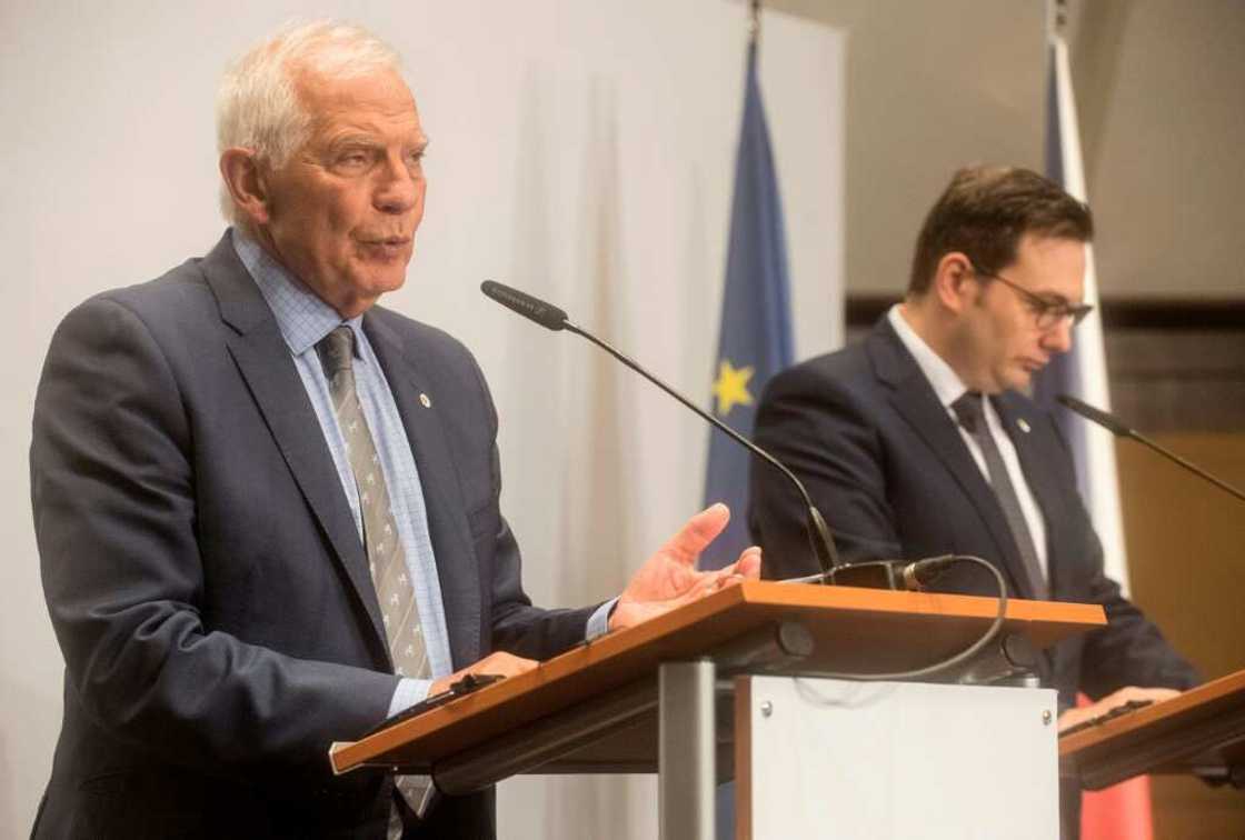 European Union High Representative for Foreign Affairs and Security Policy Josep Borrell, seen speaking in Prague alongside Czech Foreign Minister Jan Lipavsky, voices hope for reviving the Iran nuclear deal European Union High Representative for Foreign Affairs and Security Policy Josep Borrell, seen speaking in Prague alongside Czech Foreign Minister Jan Lipavsky, voices hope for reviving the Iran nuclear deal