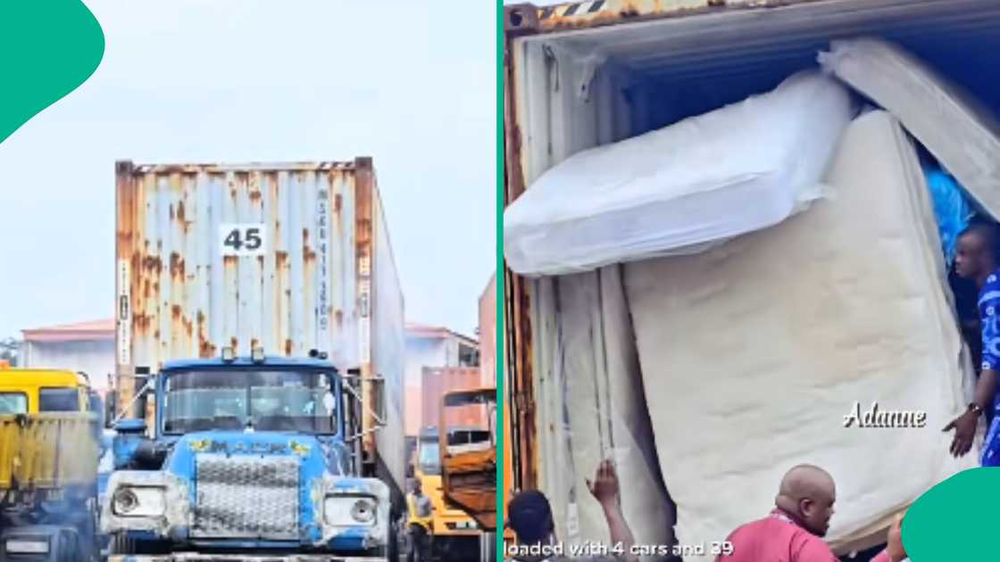 Nigerian woman shows things she imported into the country. Nigerian woman shows things she imported into the country.