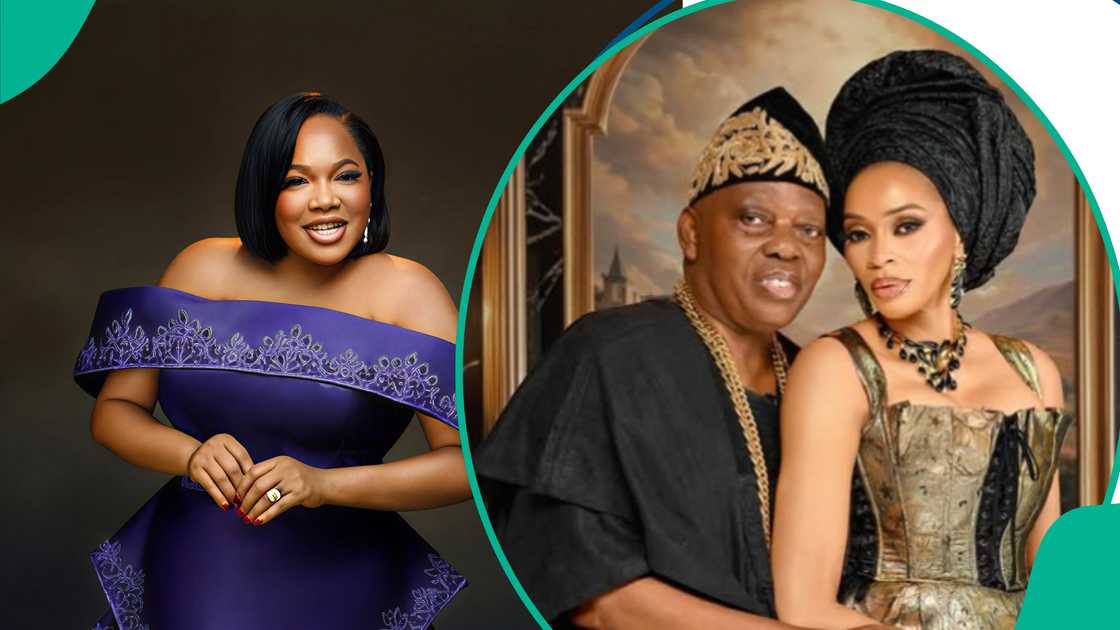 Toyin Abraham stuns crowd with bold move before billionaire couple Razaq and Shade Okoya