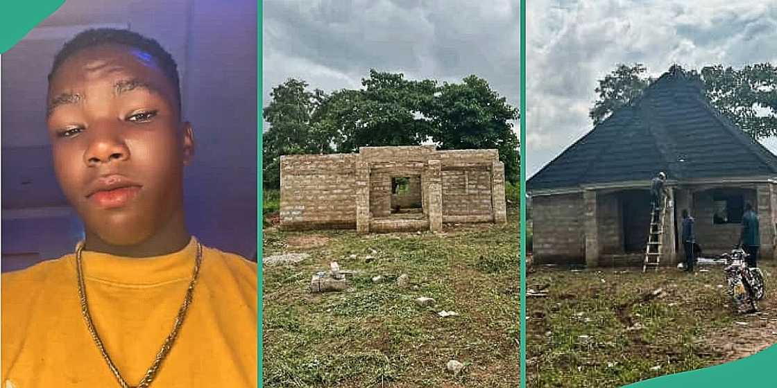 Nigerian man shows off his first house Nigerian man shows off his first house