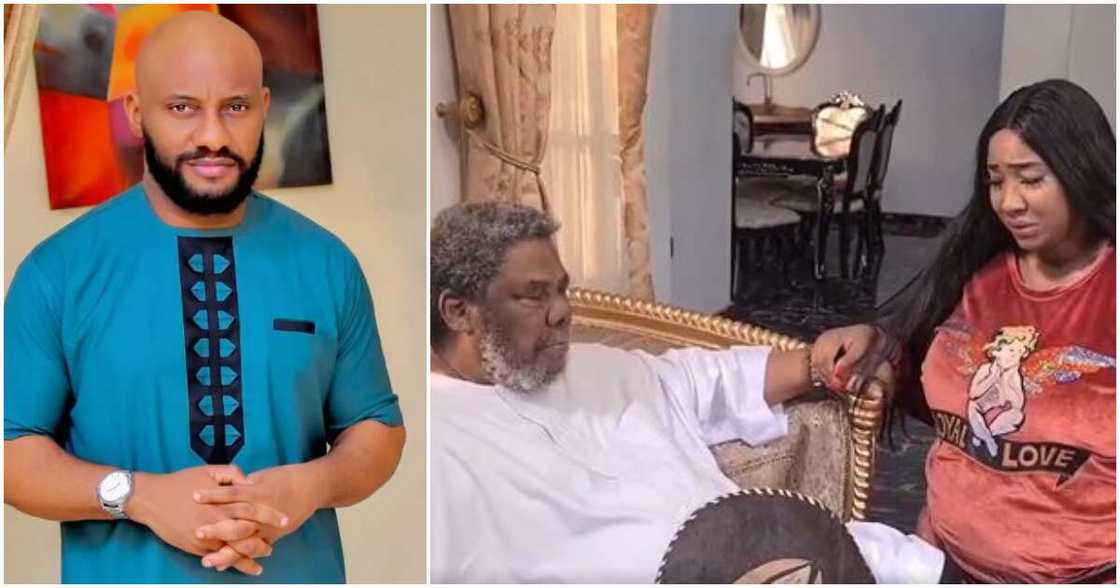 Nollywood actor Yul Edochie, Judy and his father Nollywood actor Yul Edochie, Judy and his father