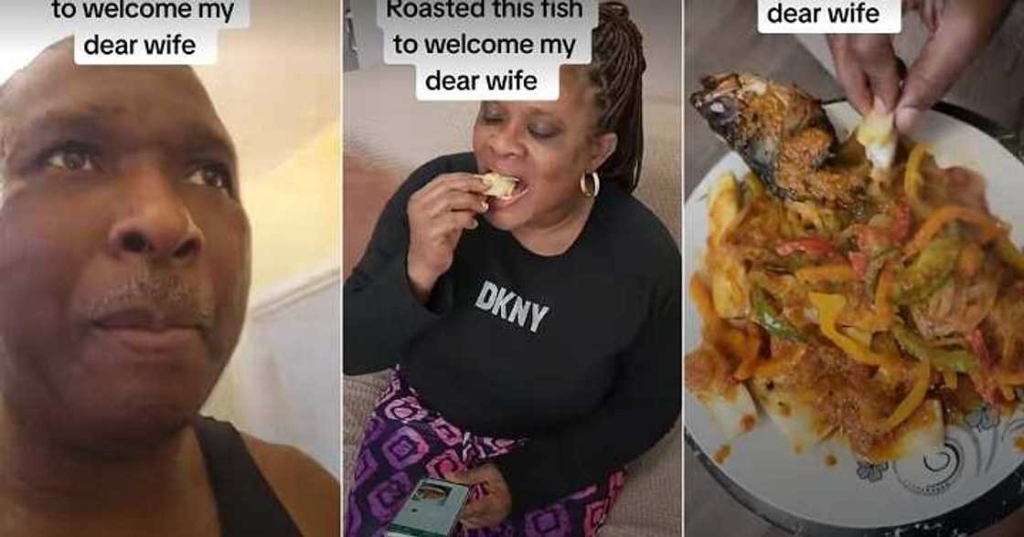 Igbo man welcomes beautiful wife to London with sweet delicacy