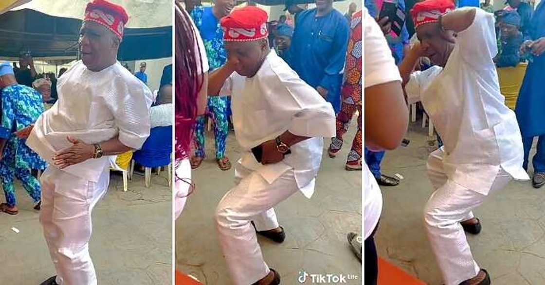 Dance, elderly man, legwork Dance, elderly man, legwork