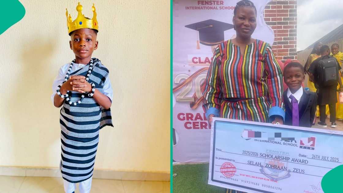 Mum shares photo of son who won scholarship in 2025, Nigerians wonder about his unusual name Mum shares photo of son who won scholarship in 2025, Nigerians wonder about his unusual name