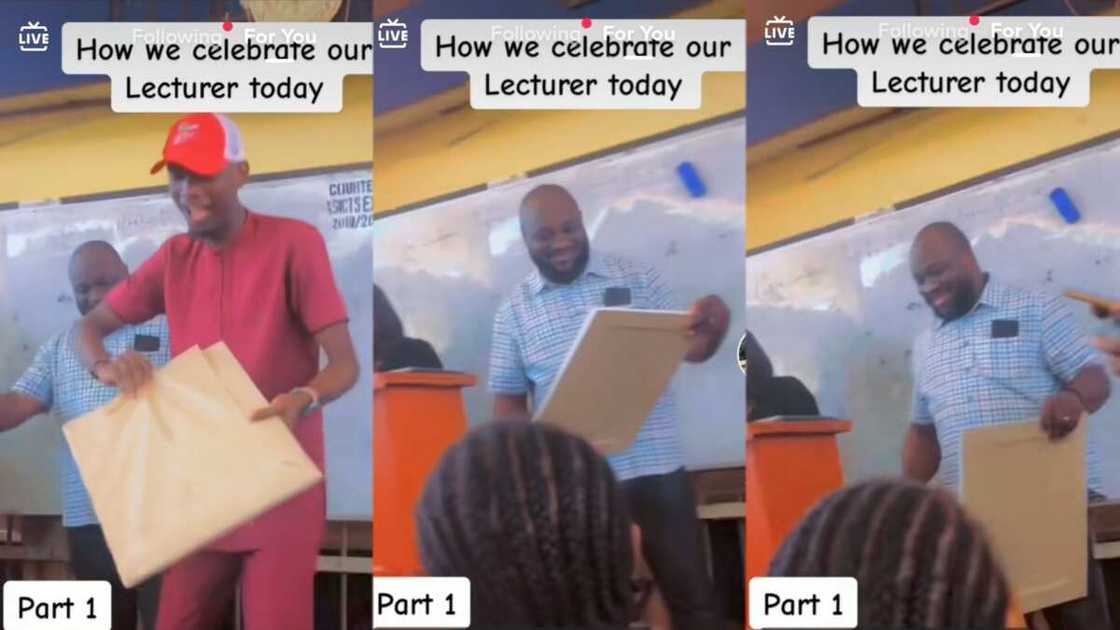 Lecturer gets gift on birthday Lecturer gets gift on birthday