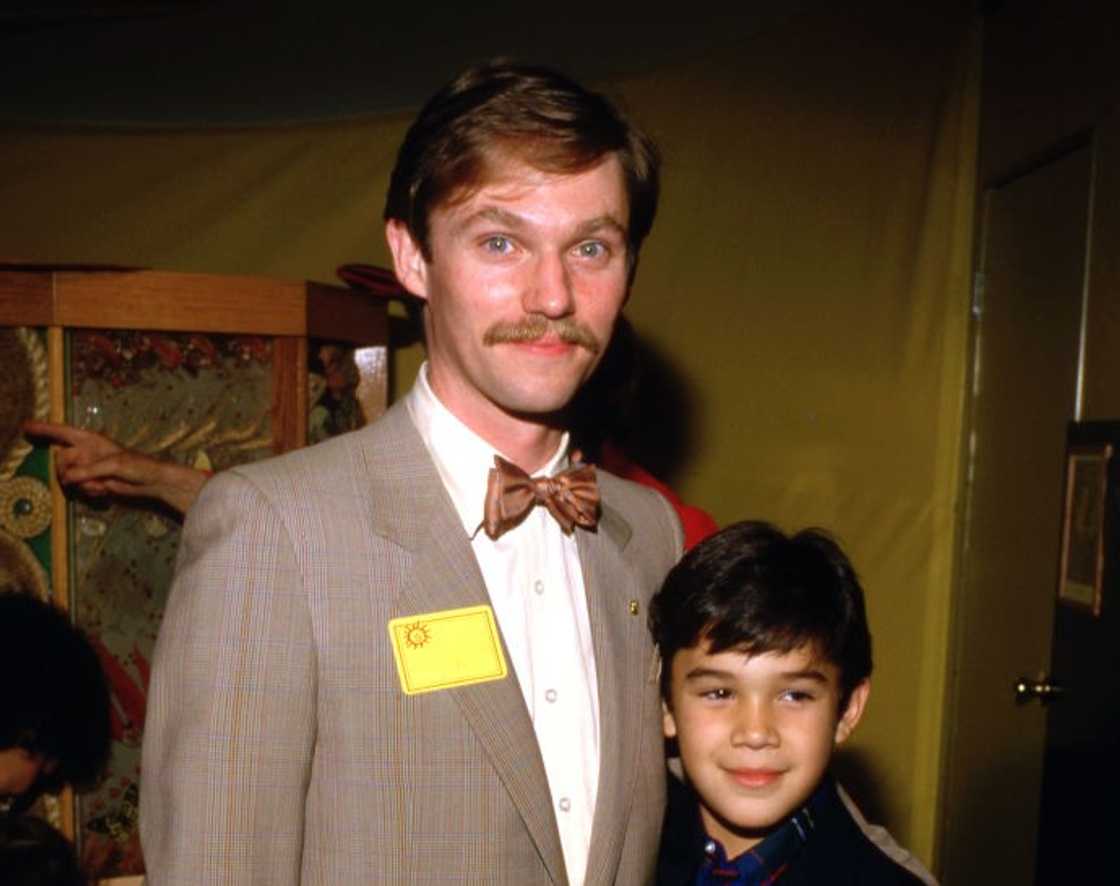 Richard Thomas and their son Richard Circa in the 1980s