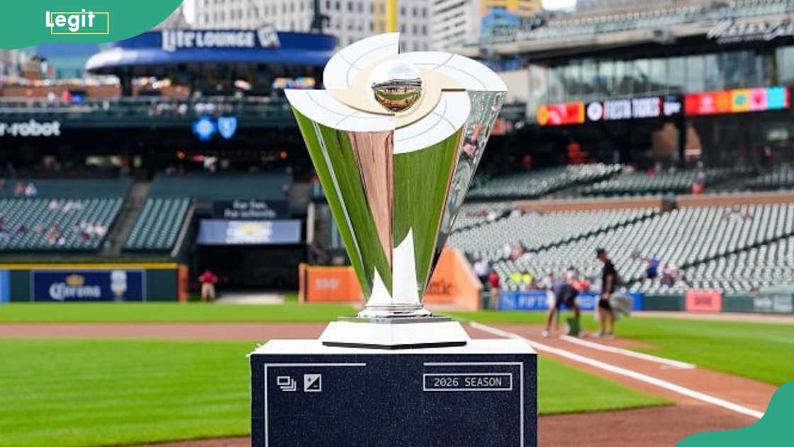 A detailed shot of the World Baseball Classic Championship Trophy at Comerica Park A detailed shot of the World Baseball Classic Championship Trophy at Comerica Park