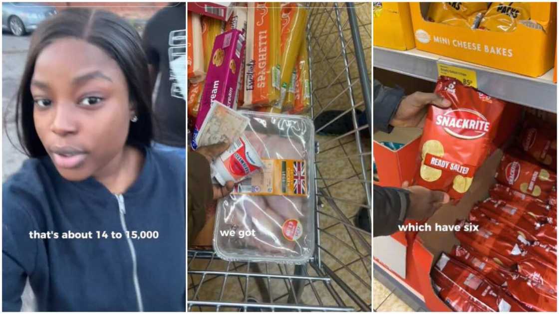 Living cost in the UK/Lady shopped for provisions. Living cost in the UK/Lady shopped for provisions.
