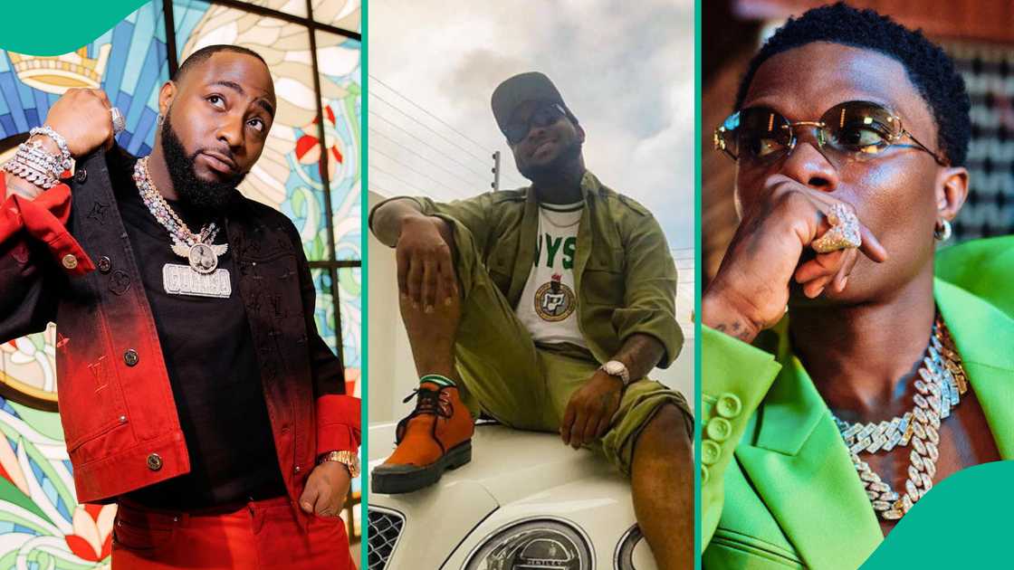 Davido and aides on a private jet. Davido and aides on a private jet.
