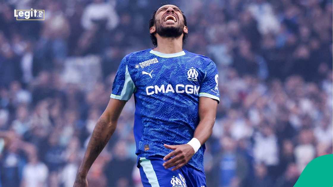 Pierre-Emerick Aubameyang, French Ligue 1, Olympique de Marseille, Brestois, Stade Velodrome, Marseille.