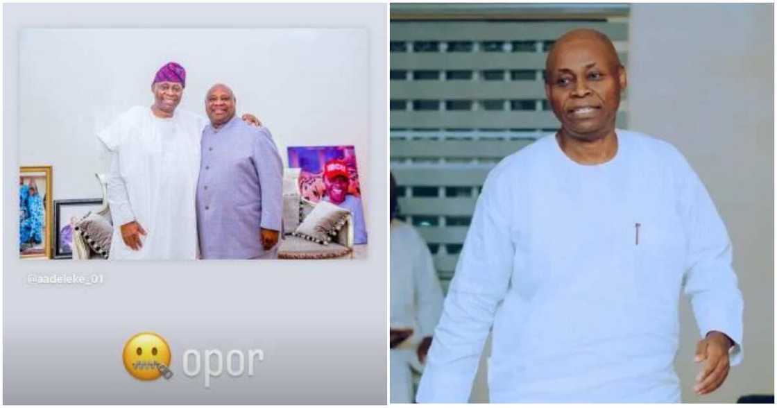 Photos of Davido's dad, Adedeji Adeleke and Gov Ademola