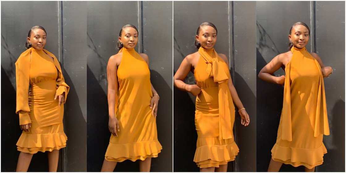 Nigerian female tailor makes dress that can be worn in 6 different ways Nigerian female tailor makes dress that can be worn in 6 different ways