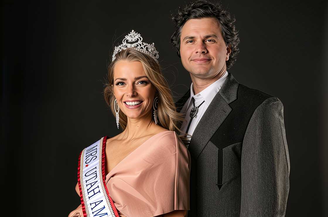 Daniel Neeleman and his wife pose before the 2022 Mrs. Utah America pageant. Daniel Neeleman and his wife pose before the 2022 Mrs. Utah America pageant.