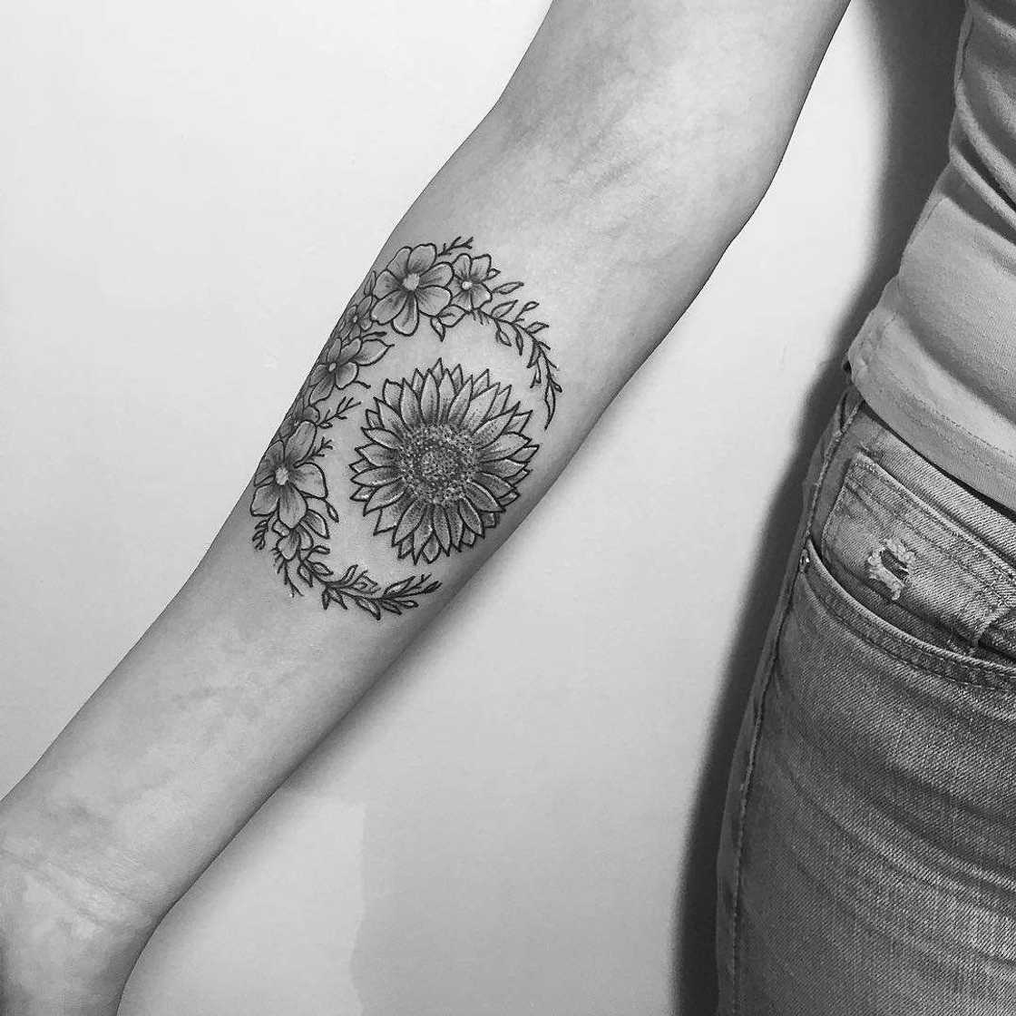 Sunflower tattoo