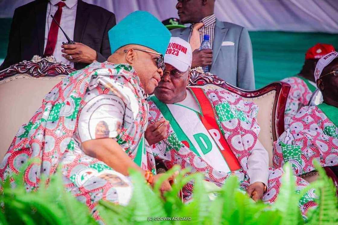 Gwamna Adeleke da Atiku Abubakar. Gwamna Adeleke da Atiku Abubakar.