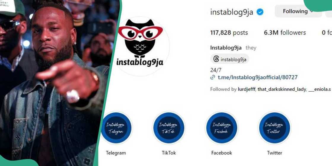Burna Boy calls out Instablog, threatens them with a lawsuit Burna Boy calls out Instablog, threatens them with a lawsuit