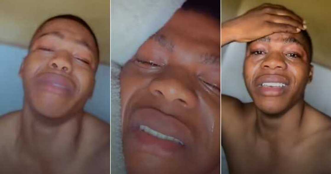 Nigerian man weeps over heart break. Nigerian man weeps over heart break.