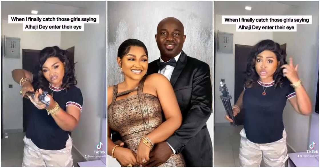 Mercy Aigbe and husband Adekaz