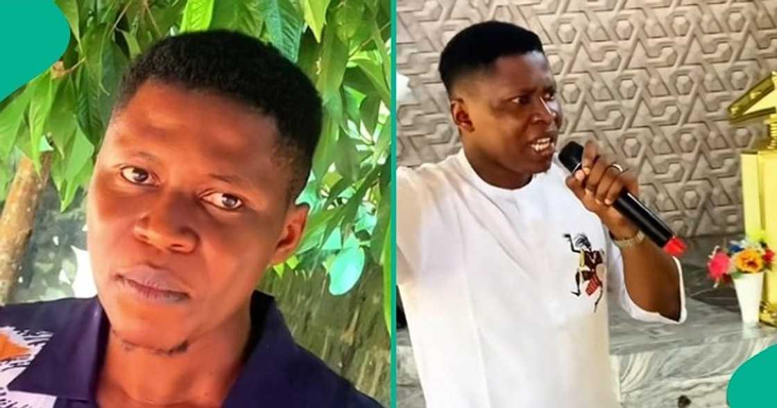 A Nigerian pastor, Kingsley SPM, warns his church members against giving old N5 and N10 notes in church. A Nigerian pastor, Kingsley SPM, warns his church members against giving old N5 and N10 notes in church.