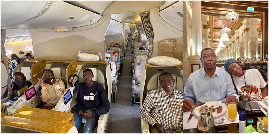 Massive Reactions as Lady Takes Dad and Siblings on Vacation, Adorable Photos Light up Social Media Massive Reactions as Lady Takes Dad and Siblings on Vacation, Adorable Photos Light up Social Media