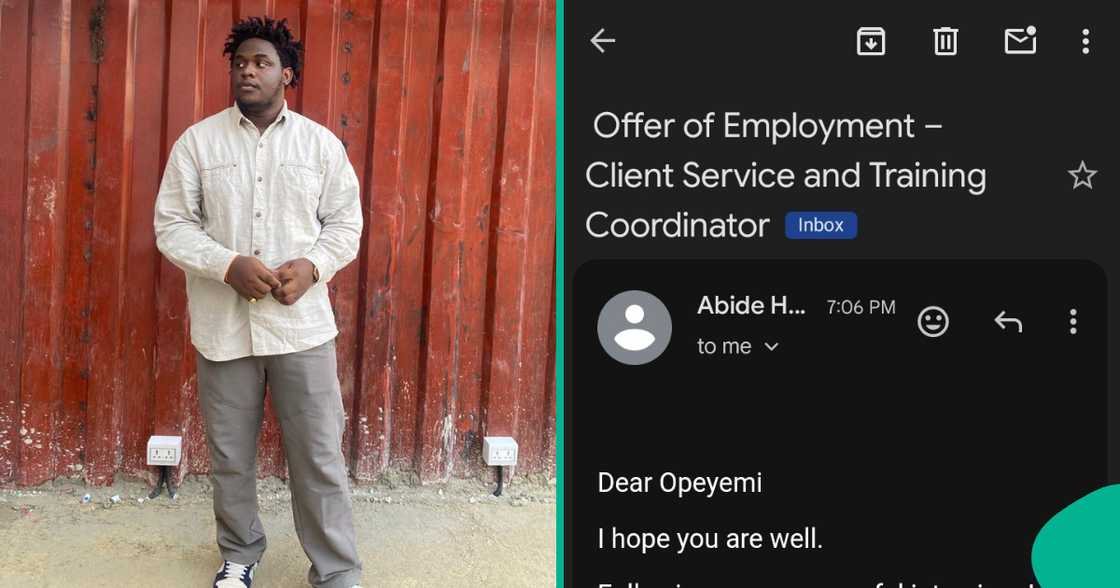 Nigerian man overjoyed after bagging international job.