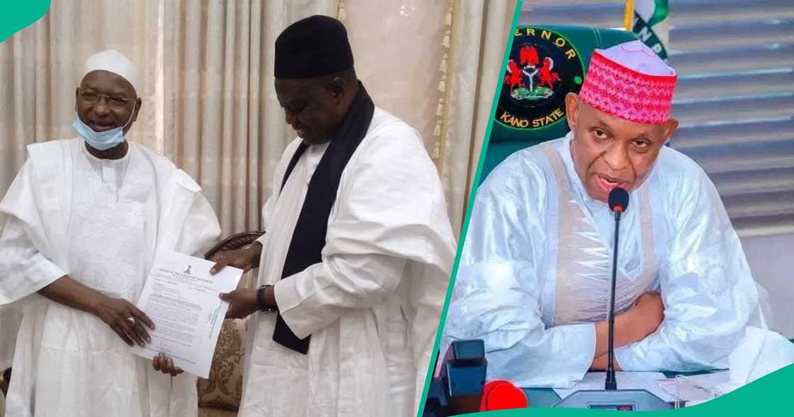 Gwamnan Kano ya ba Sarkin a
Lafia muƙami.