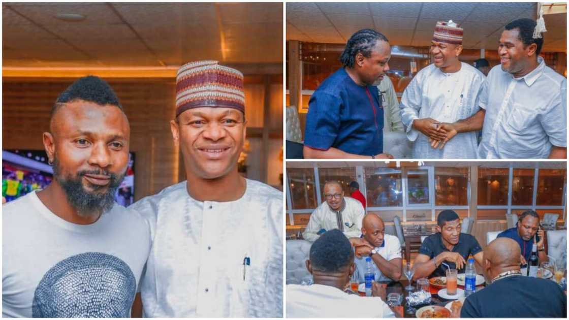 Super Eagles Legends in Kano for Tinubu/2023 Presidential Election/Mutiu Adepoju/Julus Aghahowa Super Eagles Legends in Kano for Tinubu/2023 Presidential Election/Mutiu Adepoju/Julus Aghahowa