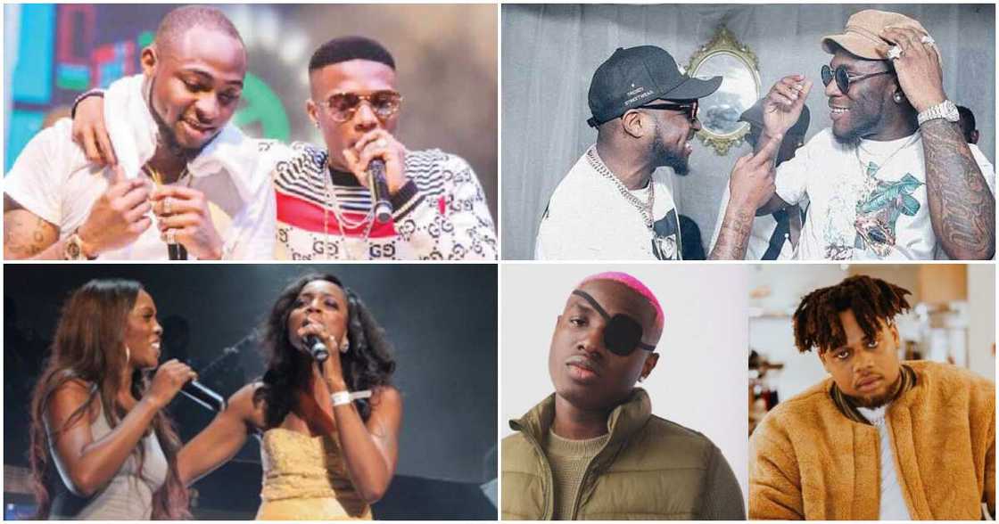 Davido, Wizkid, Burna Boy, Tiwa Savage, Seyi Shay, Ruger, Buju