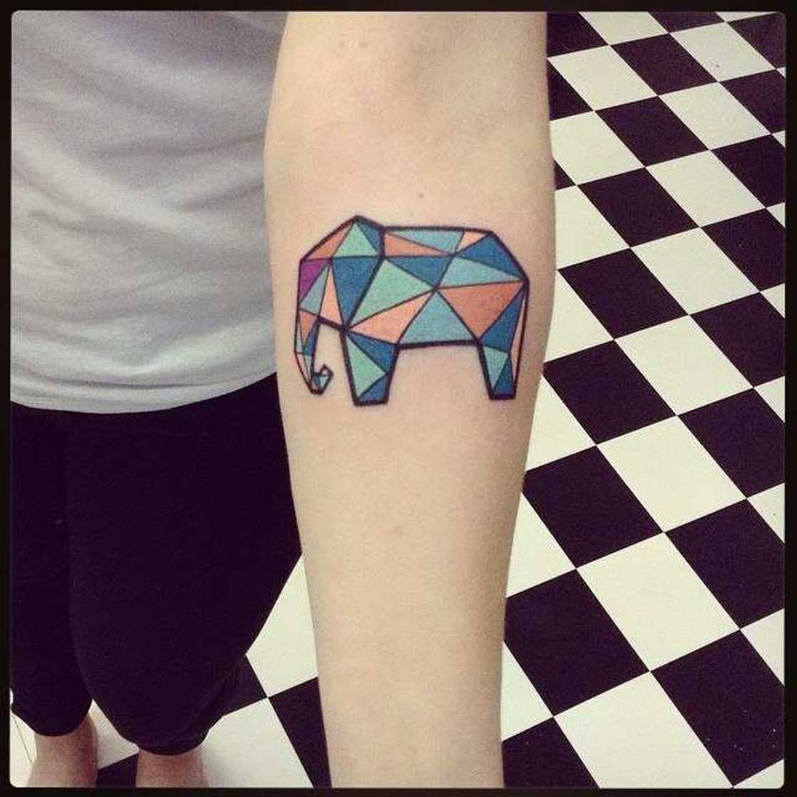 Elephant tattoo: geometry Elephant tattoo: geometry