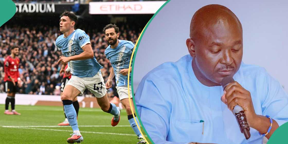 Nigerian lawmaker reacts as Man City demolish Man Utd