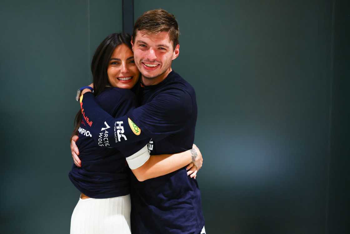 Max Verstappen of the Netherlands and Oracle Red Bull Racing celebrates with Kelly Piquet Max Verstappen of the Netherlands and Oracle Red Bull Racing celebrates with Kelly Piquet