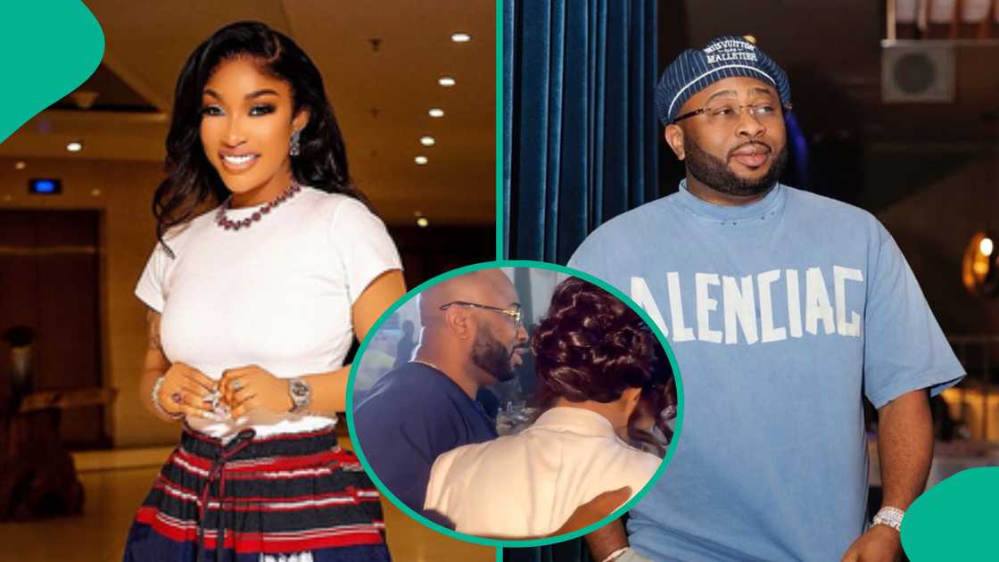 Tonto Dikeh showers prayer on her ex-husband Olakunle Churchill, during her son's 10th birthday party in Abuja.