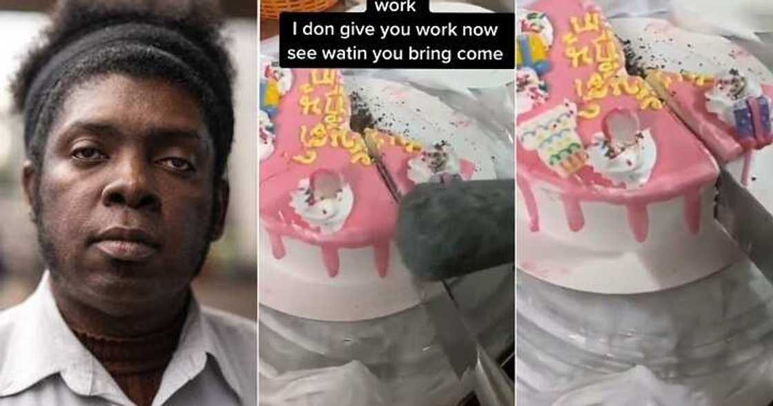 Man calls out cake vendor, strange cake Man calls out cake vendor, strange cake