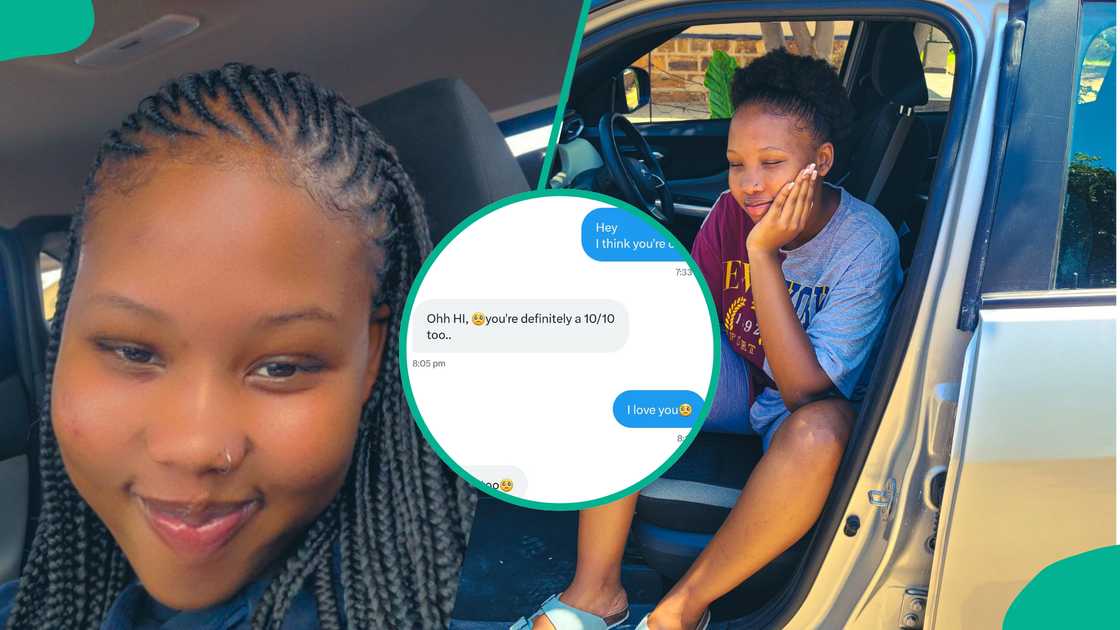 Lady who wooed her current boyfriend releases their first chat showing how she did it
