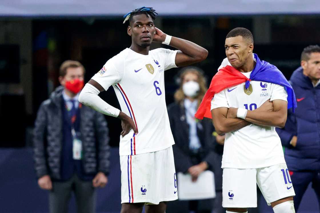 Paul Pogba, Kylian Mbappe, French football, UEFA Nations League, France, Spain, San Siro Paul Pogba, Kylian Mbappe, French football, UEFA Nations League, France, Spain, San Siro