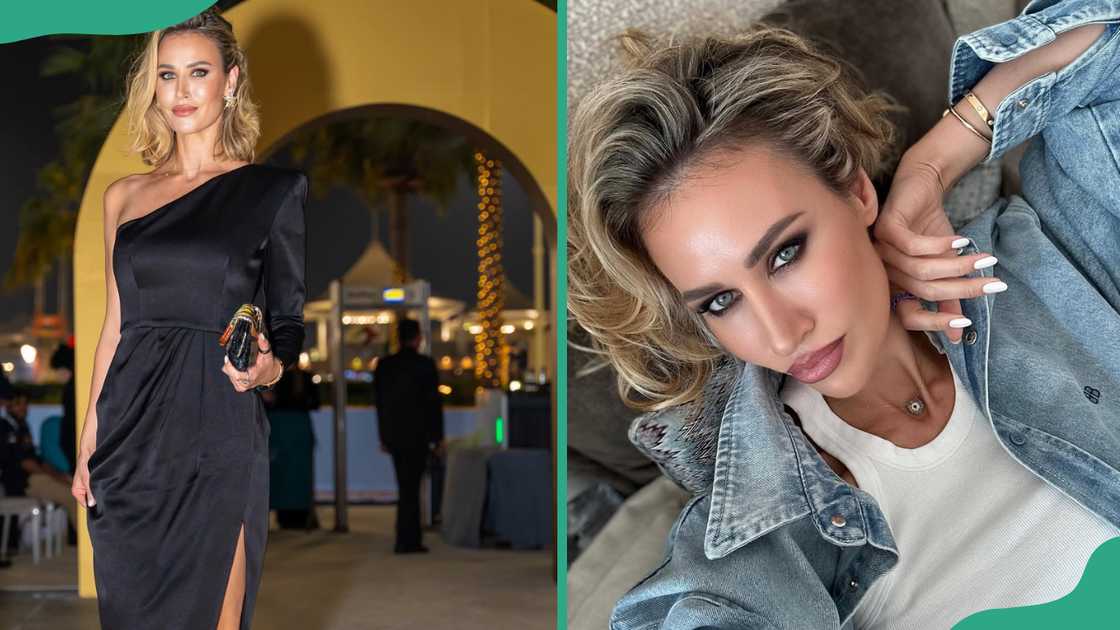 Olga Diyachenko in black dress at a party (L). Mikel Obi's wife poses for a solo photo (R). Olga Diyachenko in black dress at a party (L). Mikel Obi's wife poses for a solo photo (R).