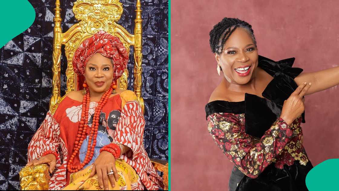 Onyeka Onwenu looks lovely in her colourful outfits