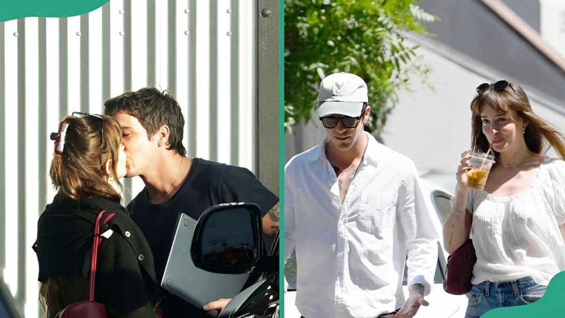 American actress Dakota Johnson and musician Tucker Pillsbury American actress Dakota Johnson and musician Tucker Pillsbury
