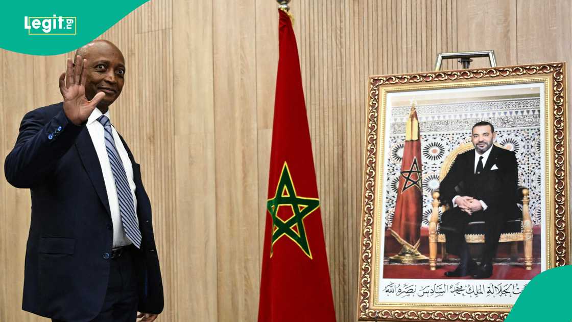 Patrice Motsepe, CAF, Morocco, Rabat, Prince Moulay Abdellah Stadium. Patrice Motsepe, CAF, Morocco, Rabat, Prince Moulay Abdellah Stadium.