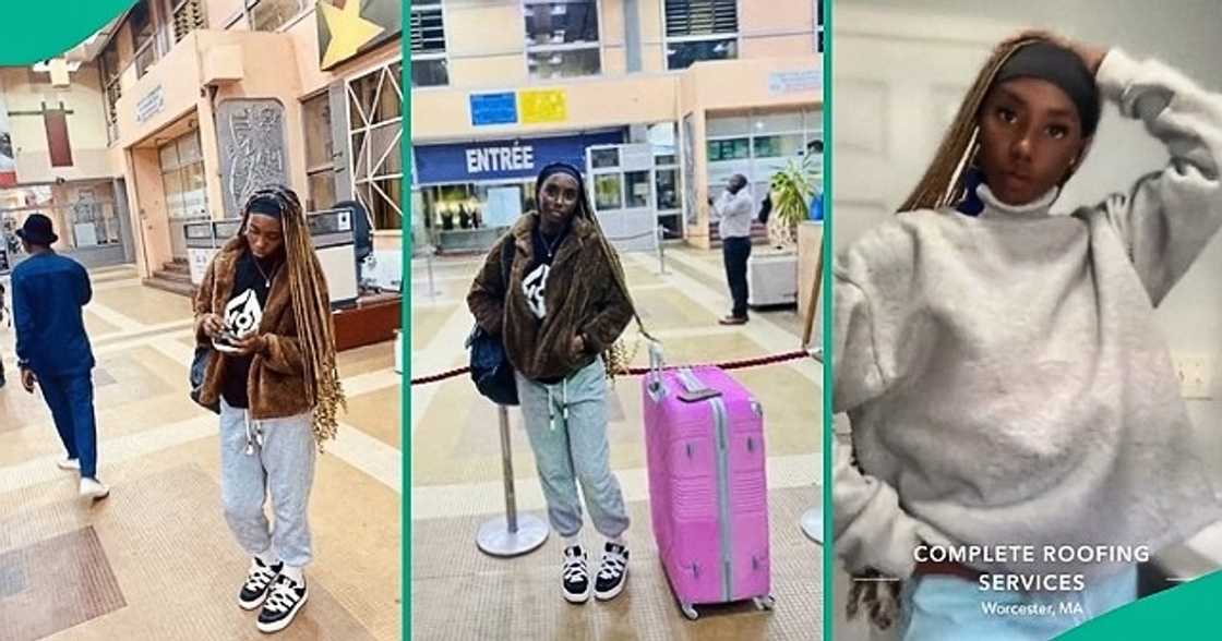 Lady shows off relocation journey to America