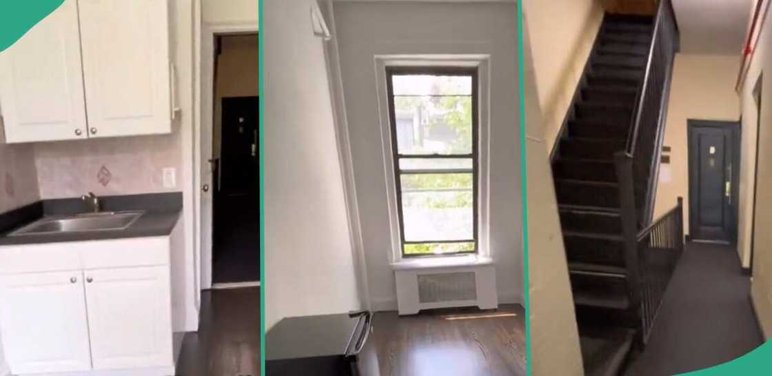 Man shows room that costs N1.7 million in New York City.