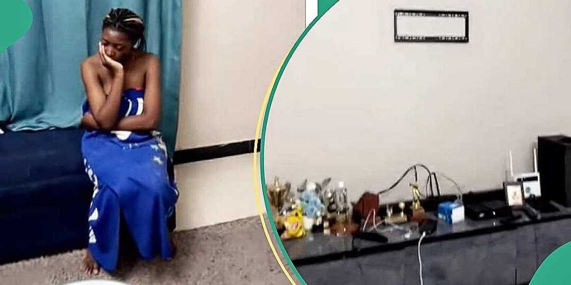 Lady in tears after getting robbed Lady in tears after getting robbed