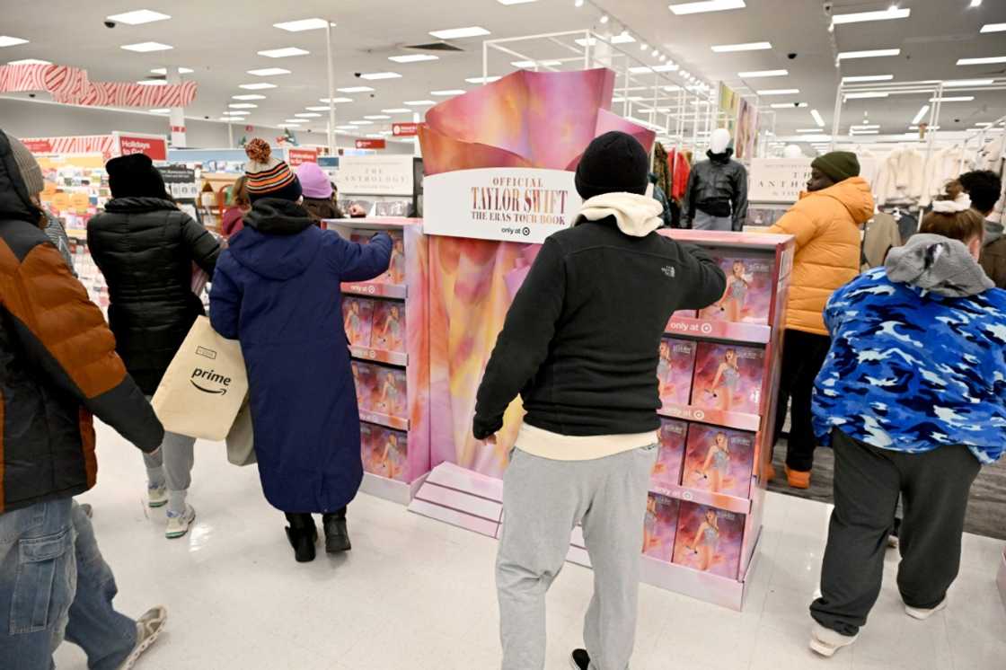 Shoppers at a New Jersey Target gravitated to Taylor Swift excusive items on 'Black Friday' when US consumers turned out in force