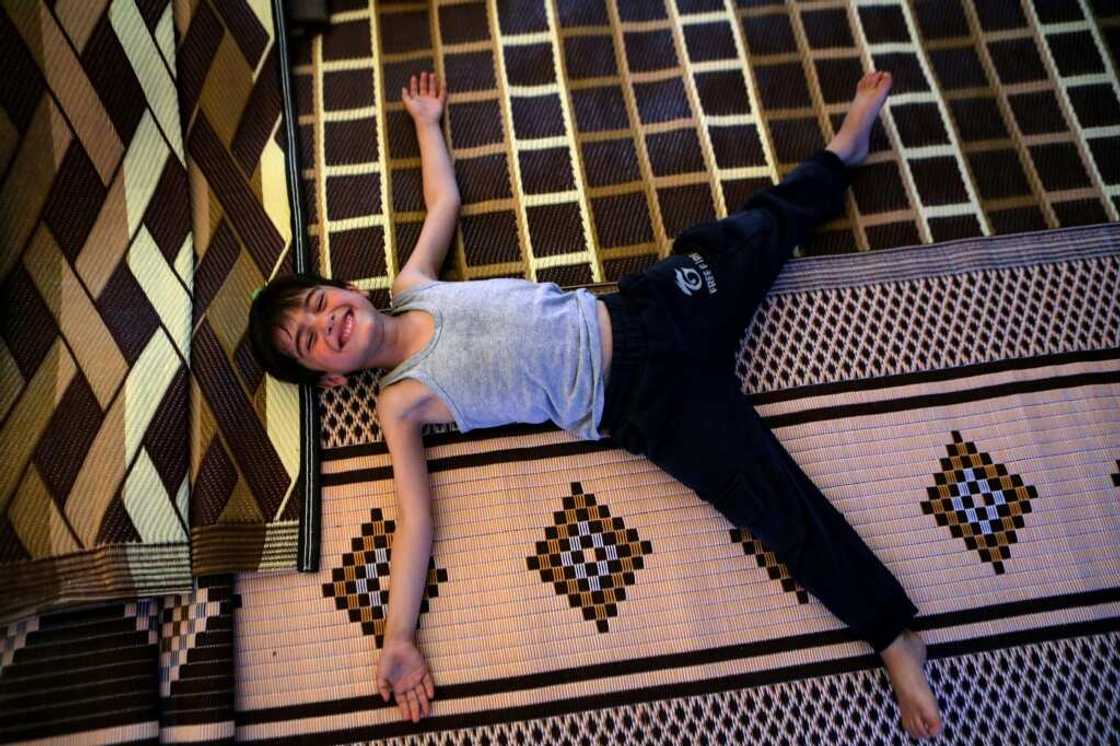 The mats have become a hit in an area where many people are displaced and live in basic tents or makeshift dwellings The mats have become a hit in an area where many people are displaced and live in basic tents or makeshift dwellings